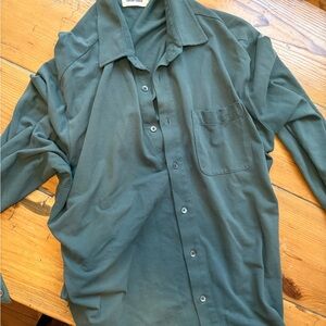 Taylor Stitch Forest Green Casual Button Down Shirt - size 46. Slim xxl